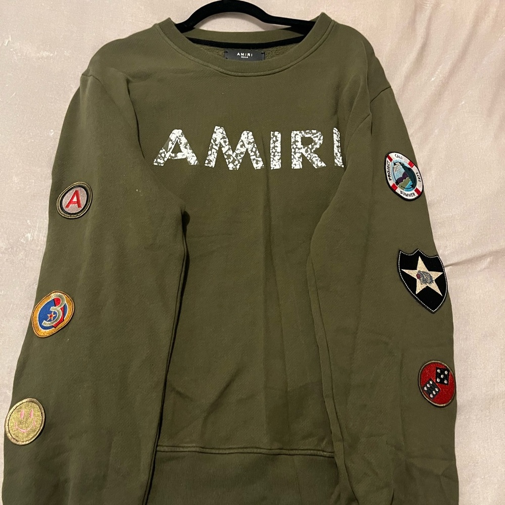 AMIRI Olive Knit Sweater